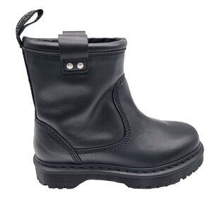 Dr. Martens Anistone‎ Lo Black Leather Lug Ankle Boots Mens 7 Womens 8 NWOB